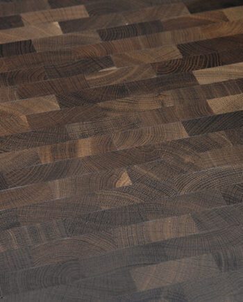 End Grain Parquet Smoked Oak Eng. pattern
