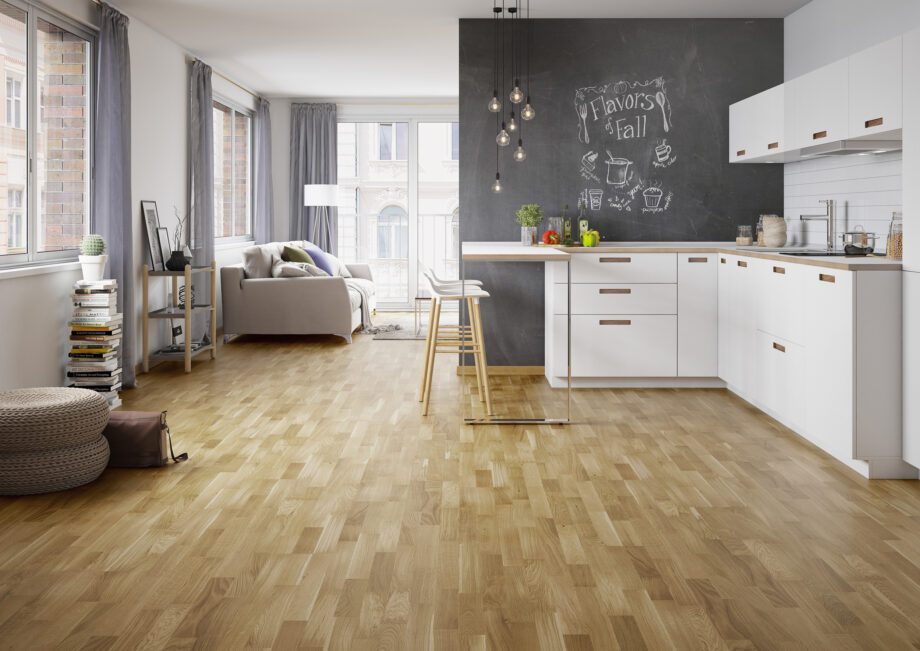 Parquet Oak, Molti Askania, 3-strip, lacquer