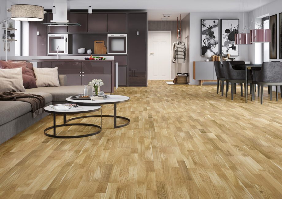 Parquet Oak, Molti Sunny, 3-strip, natural oil