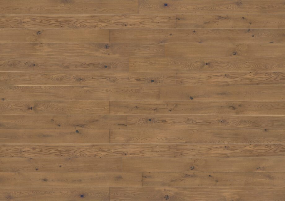 Parquet Oak, Grande Toffee, 1-strip, beveled, brushed, stained, natural oil