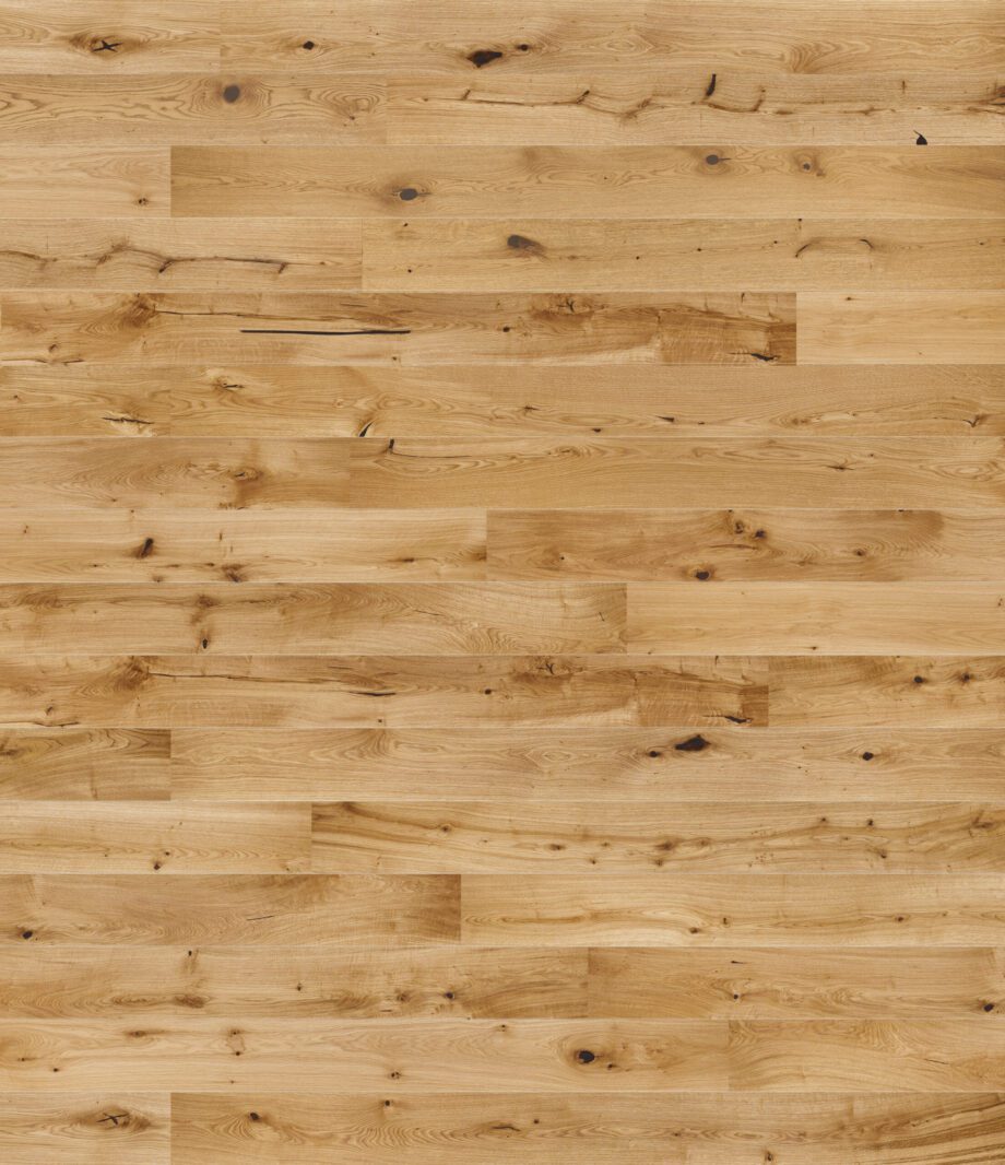 Parquet Oak, Senses Intense, 1-strip, beveled, brushed, matt lacquer