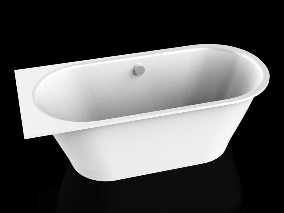 Bathtub PAA VARIO GRANDE cast stone, with 2 rounded corners C,D