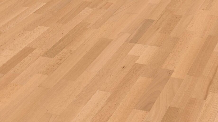 Parquet Steamed beech harmonious, 3-strip, lacquered