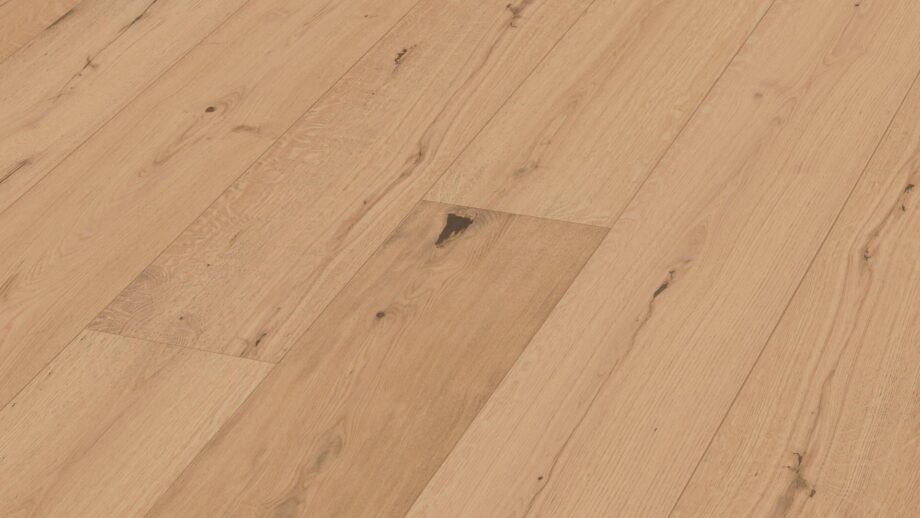 Parquet Meister Lindura Authentic caramel oak, brushed, 1-strip, matt lacquered