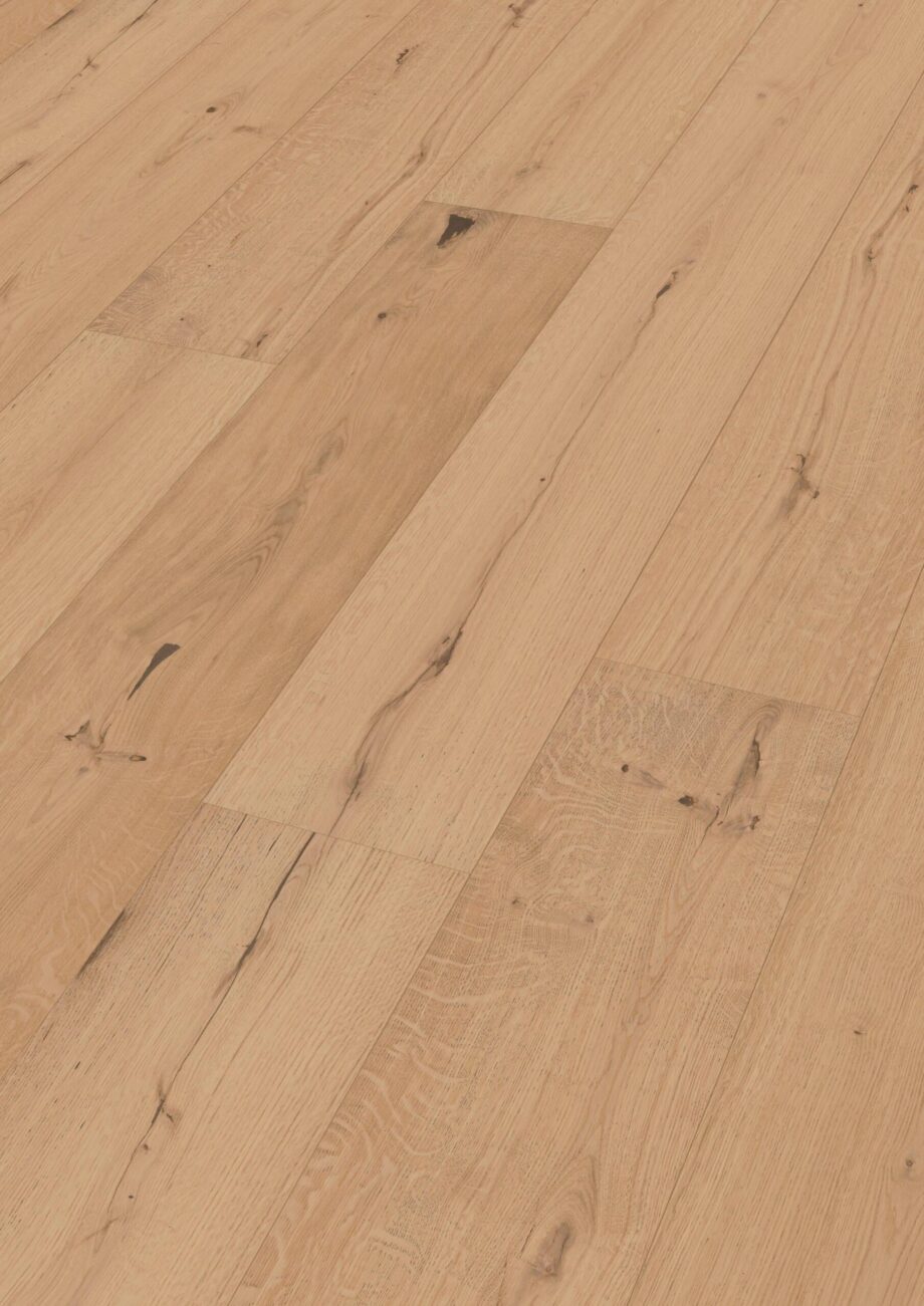 Parquet Meister Lindura Authentic caramel oak, brushed, 1-strip, matt lacquered