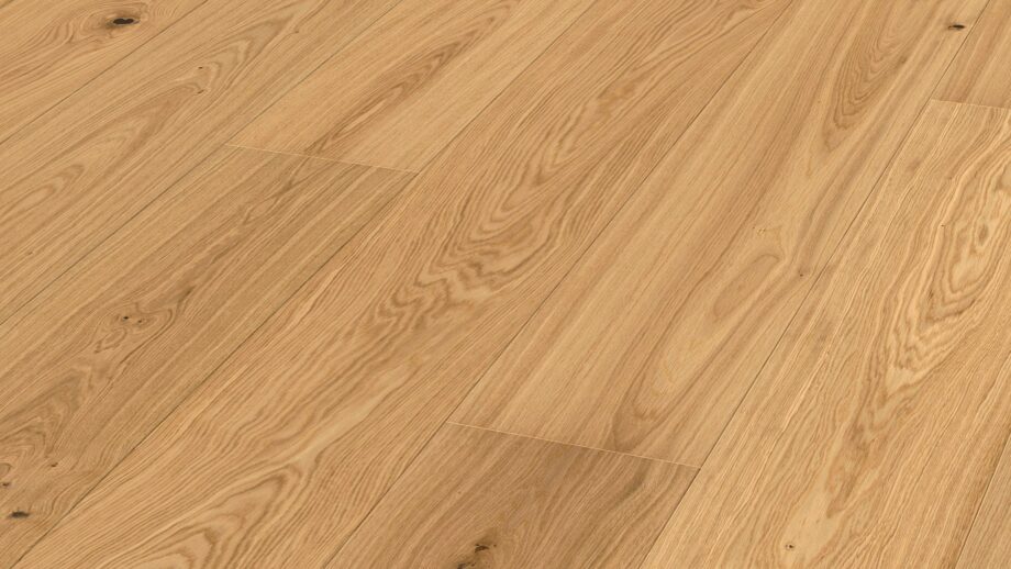 Parquet Meister Oak lively, brushed, 1-strip, matt lacquered