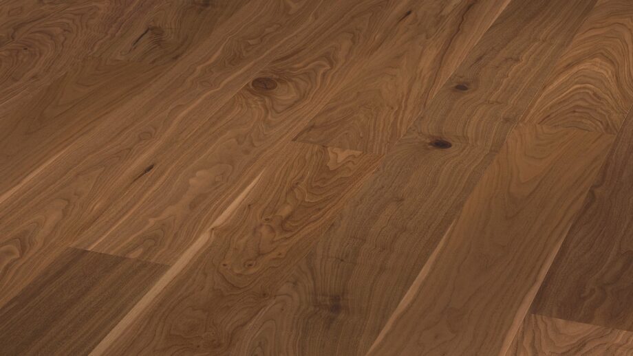 Parquet Meister American walnut lively, 1-strip, matt lacquered PD400