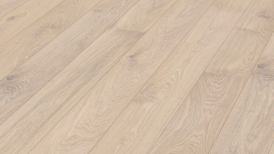 Parquet Meister Limed off-white oak lively, 1-strip, brushed, matt lacquered PD400