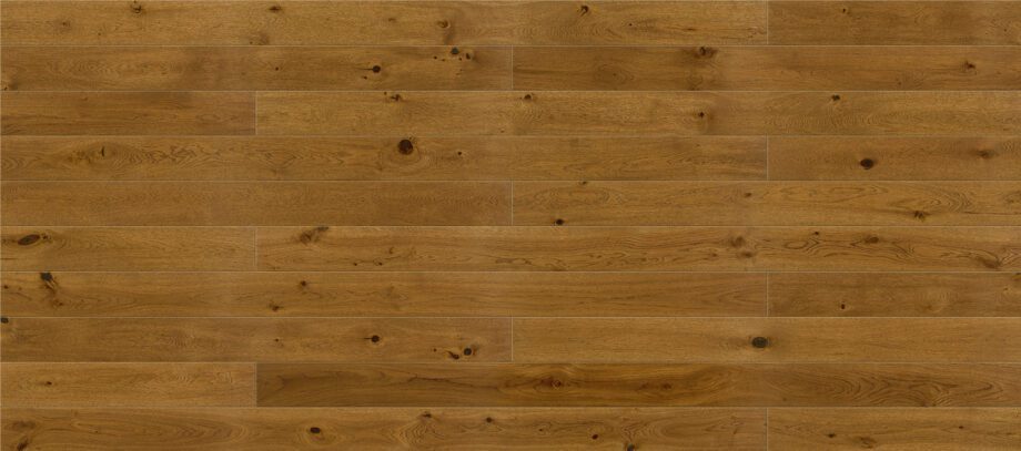 Parquet Oak, Piccolo Brown Sugar, 1-strip, beveled, stained, brushed, matt lacquer