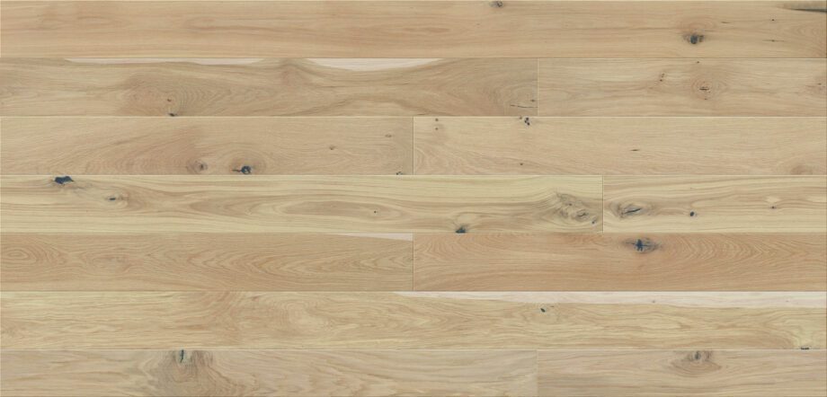 Parquet Oak, Medio Mont Blanc, 1-strip, beveled, stained, matt lacquer