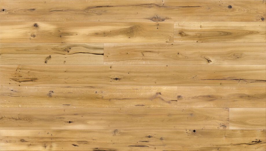 Parquet Oak, Grande Madeira, 1-strip, beveled, brushed, matt lacquer