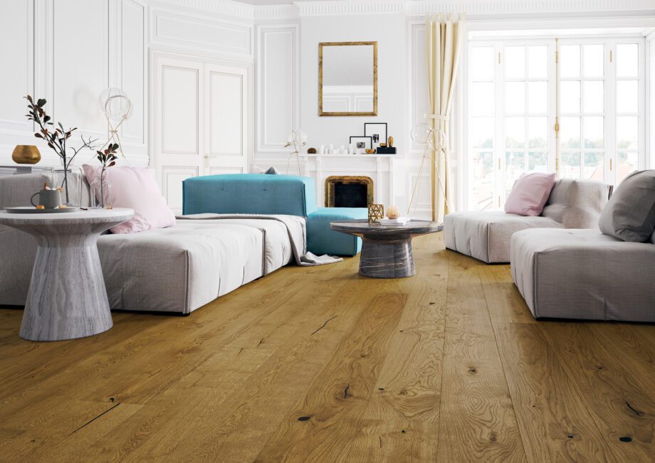 Parquet Oak, Senses Still, 1-strip, beveled, brushed, stained, matt lacquer