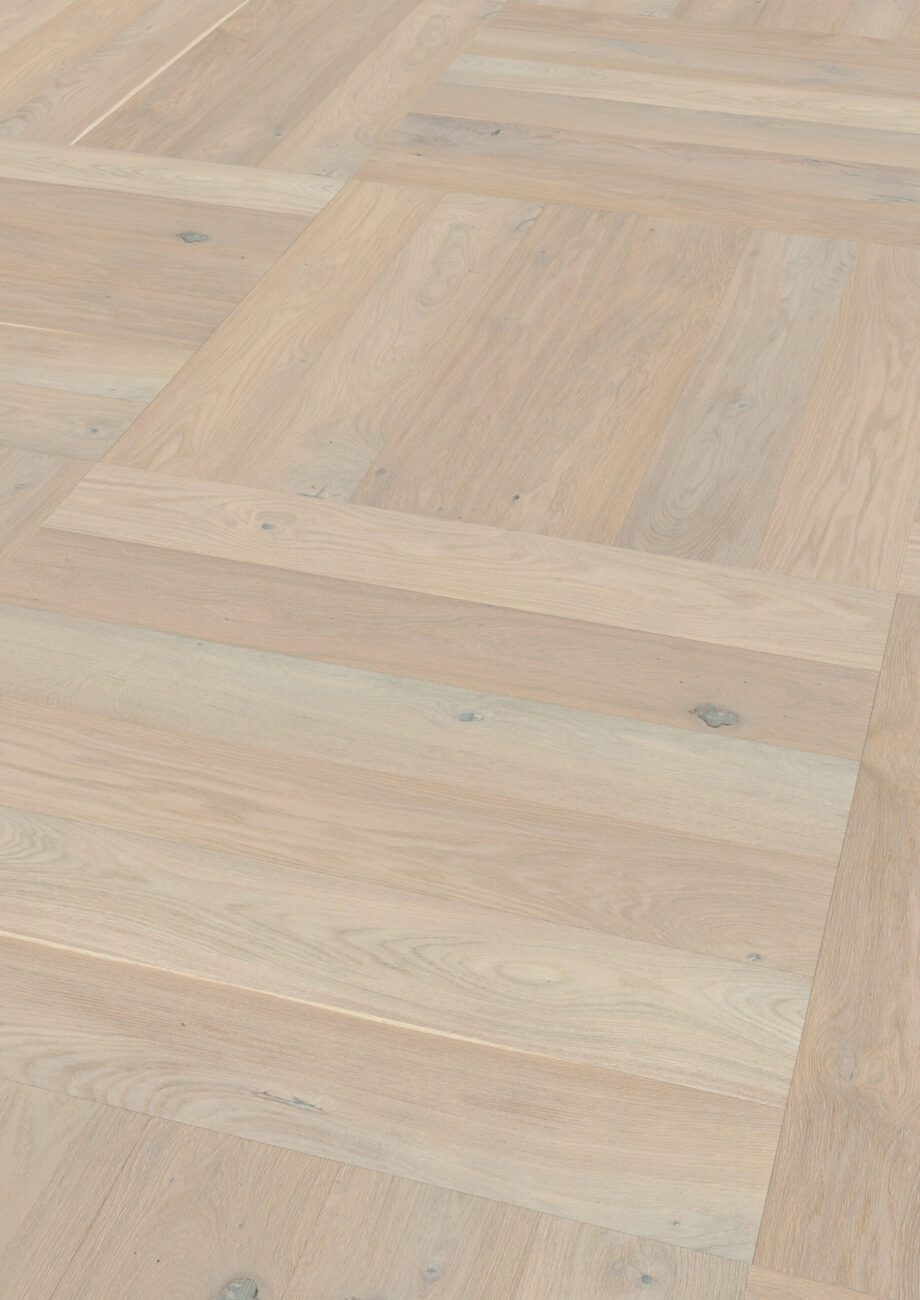 Parquet Oak, ter Hürne, Oak sand grey, brushed, beveled, natural oil-treated