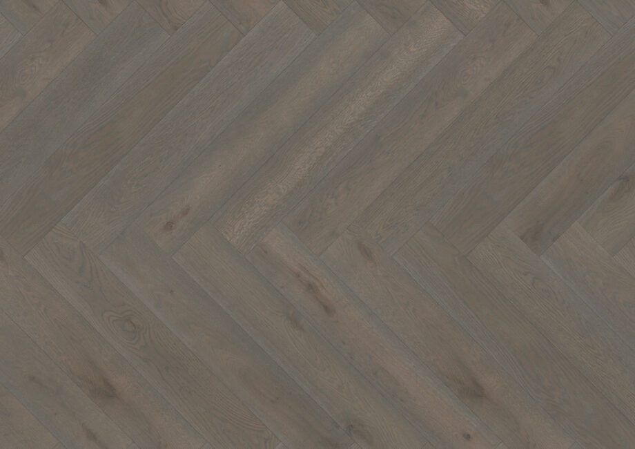 Parquet Oak, ter Hürne, Oak azure brown, herringbone, brushed, beveled, natural oil-treated