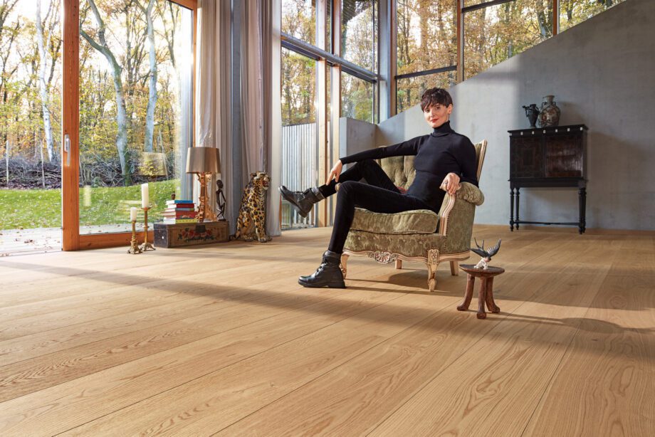 Parquet Meister Lindura Pure natural oak, brushed, 1-strip, naturally oiled