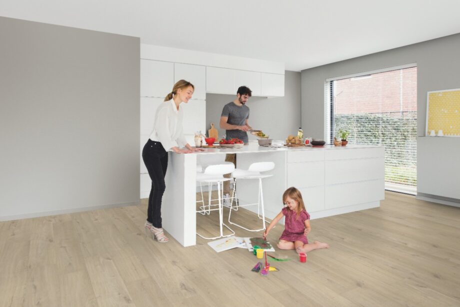 LVT Vinyl QUICK STEP, Pulse Click, Cotton oak beige, beveled