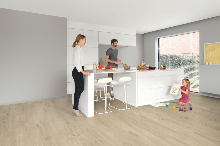 LVT Vinyl QUICK STEP, Pulse Click Plus, Cotton oak beige, beveled