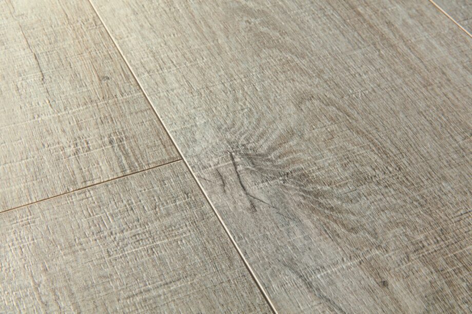 LVT Vinyl QUICK STEP, Pulse Glue Plus, Cotton oak grey with saw cuts, beveled