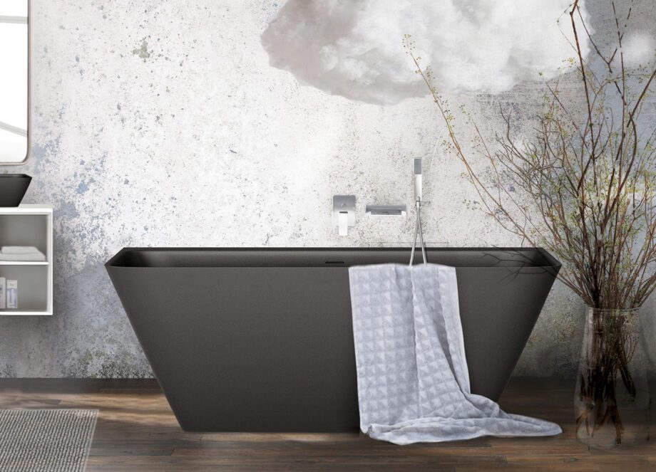 Bathtub PAA QUADRO matt silkstone graphite