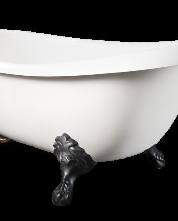 Bathtub PAA VICTORIA in matt Silkstone with GRAPHITE ANTICA legs