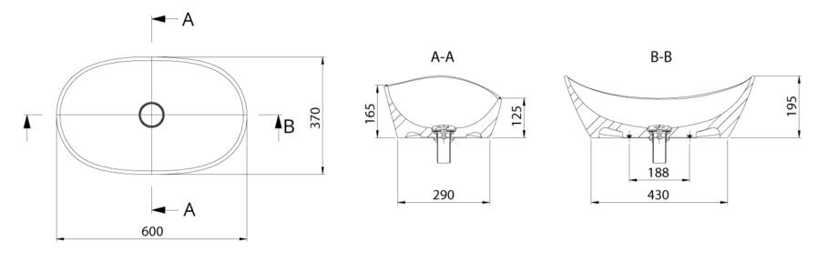 Washbasin PAA AMORE cast stone