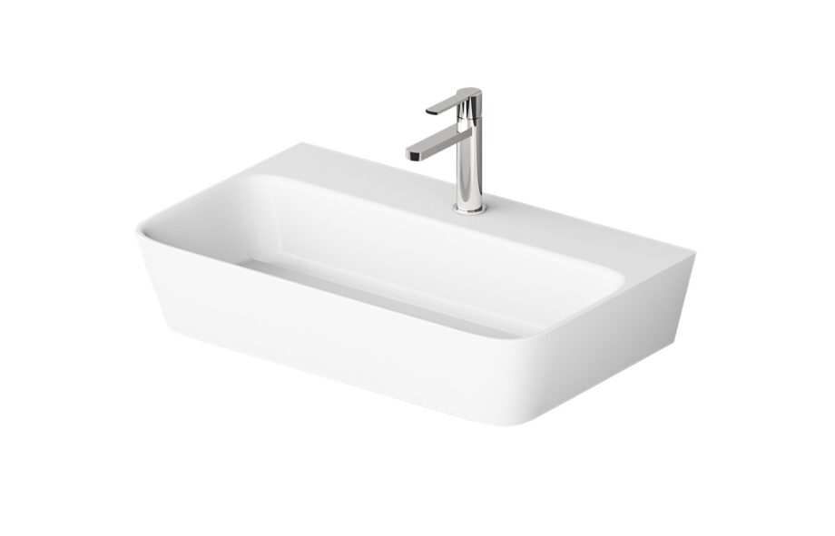 Washbasin PAA QUADRO Silkstone matt, wall-mounted or overhead sink