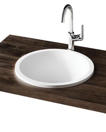 Washbasin PAA ROUND IN matt Silkstone, drop-in, without overflow