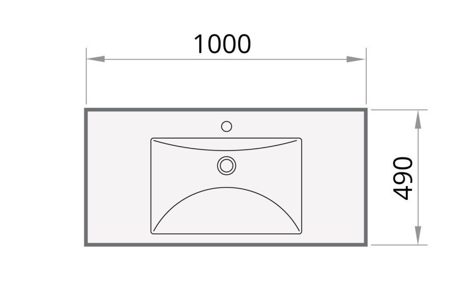 Washbasin PAA LONG STEP 1000 cast stone