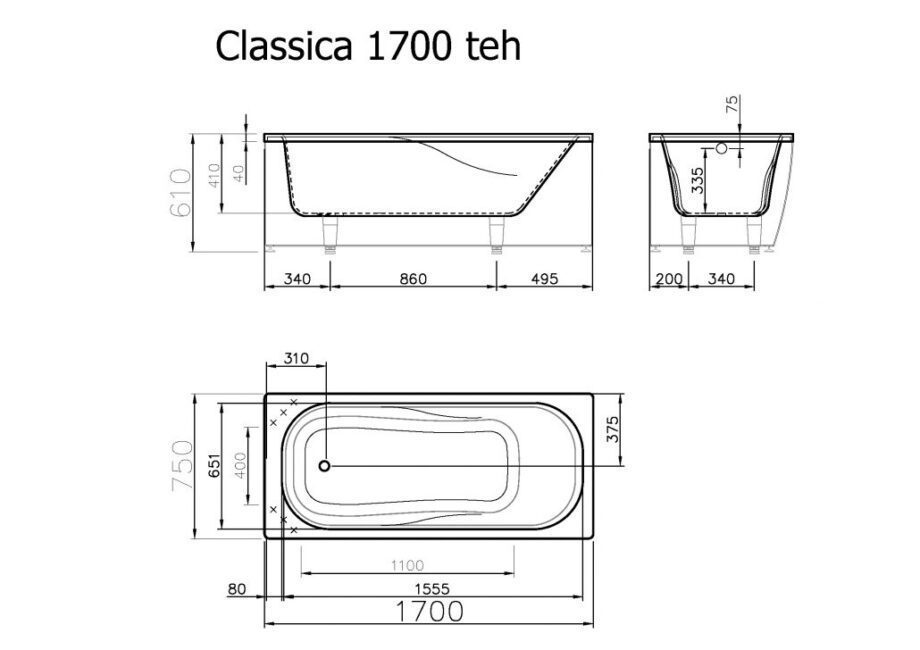 Bath Vispool Classica 170