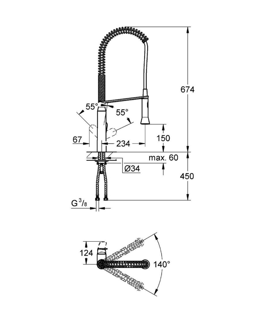 Single-lever sink mixer GROHE K7 – 5