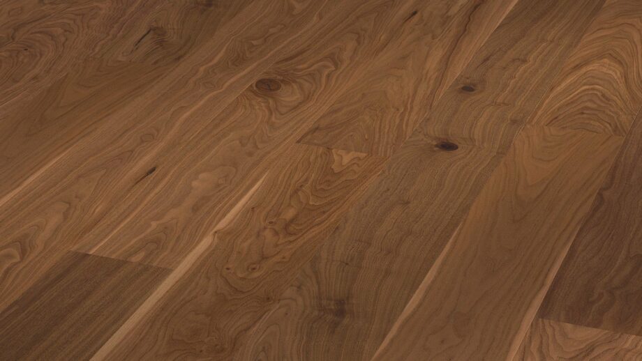 Parquet Meister American walnut lively, 1-strip, matt lacquered PD400