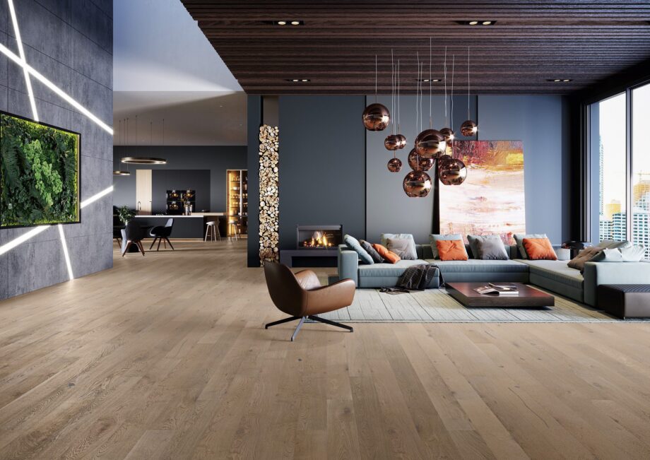 Parquet Oak, Medio Amaretti, 1-strip, beveled, brushed, stained, natural oil – 2