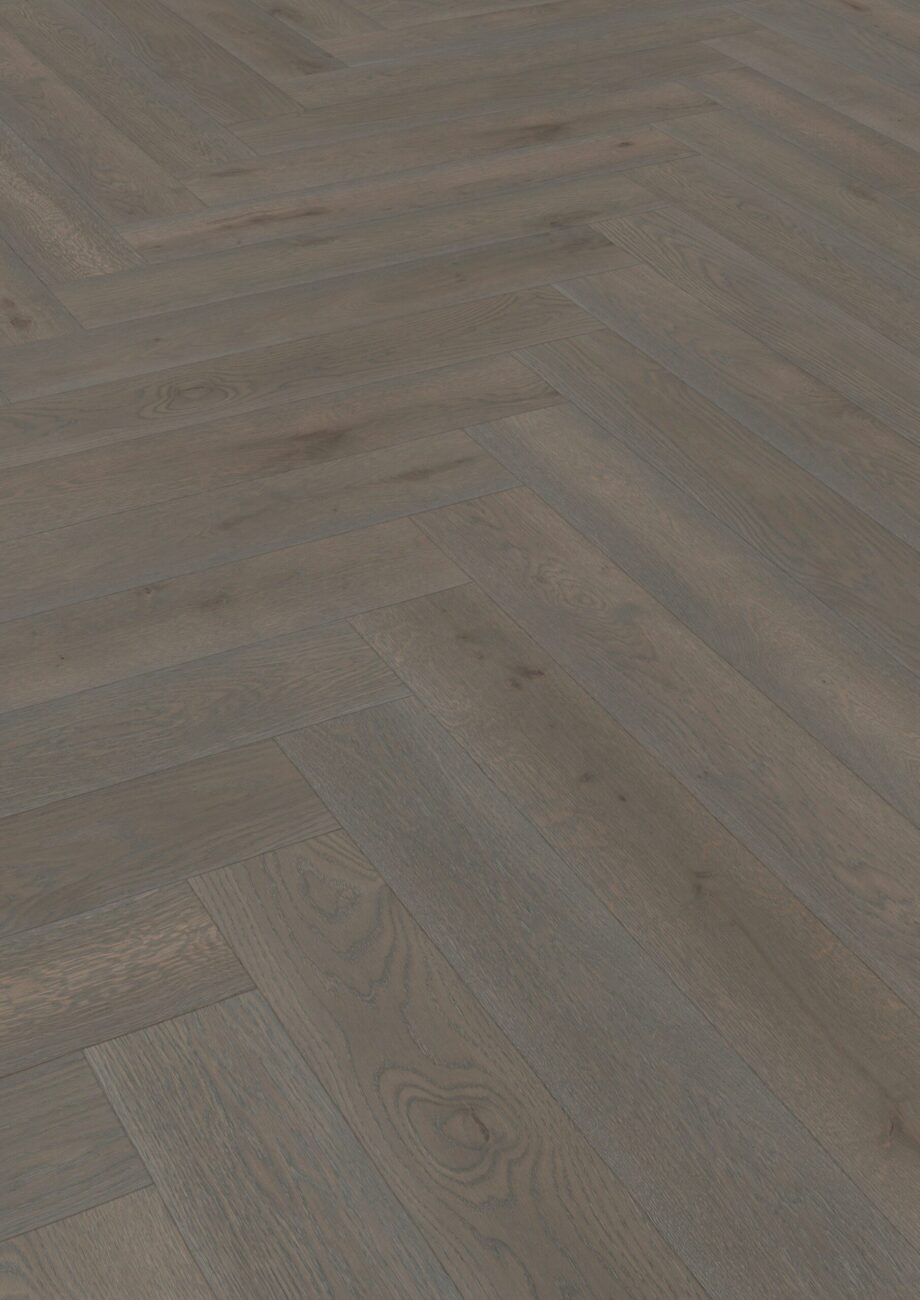 Parquet Oak, ter Hürne, Oak azure brown, herringbone, brushed, beveled, natural oil-treated – 2