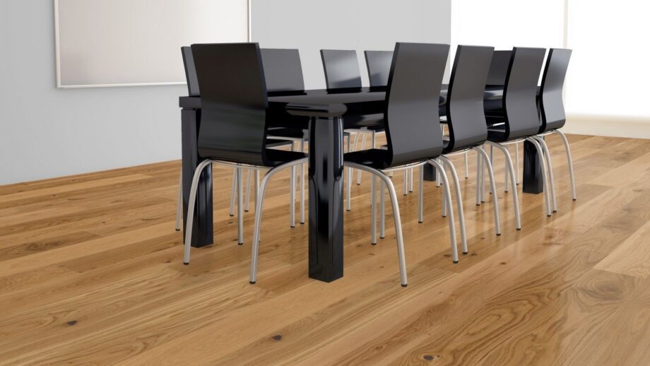 Parquet Tarkett, Prestige, Oak, brushed, 4 sides beveled, 1-strip, Proteco Hardwax Oil – 5