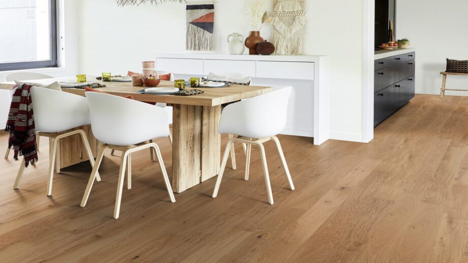 Parquet Tarkett, Pure, Oak Rustic Plank, 1-strip, 2 sides bevelled, brushed, Proteco Hardwax Oil – 2