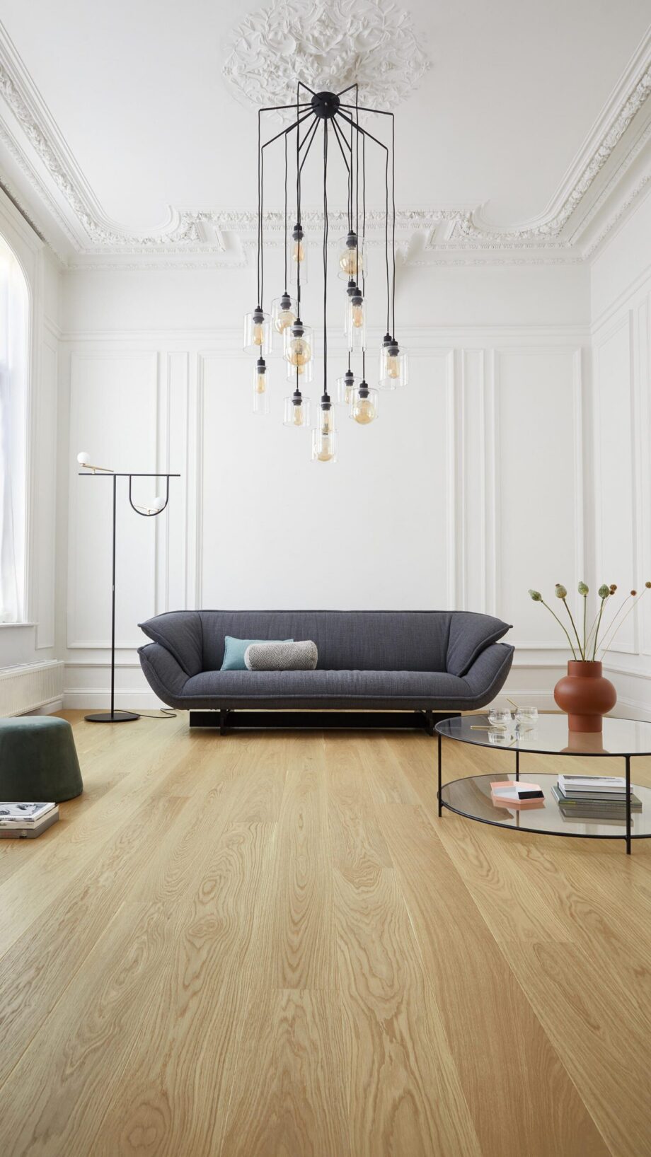 Parquet Tarkett, Shade, Oak Essence Plank XT, 1-strip, 2 sides bevelled, brushed, stained, Proteco Natura mat lacquer – 2