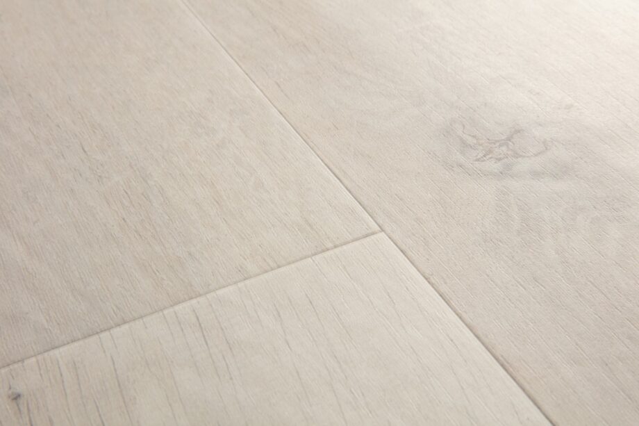 Vinyl parquet SPC Quick Step cotton oak white blush alpha medium planks, beveled