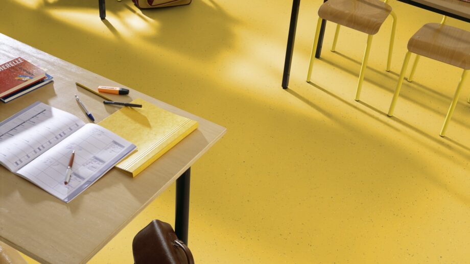 Linoleum floor Gerflor Lino Art Star 0001 Lemon Yellow