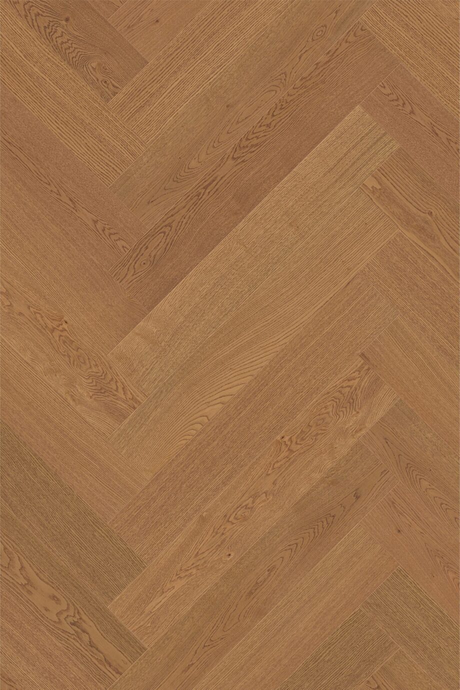 Herringbone parquet Oak AMB, 4 sides beveled, brushed, matt lacquered