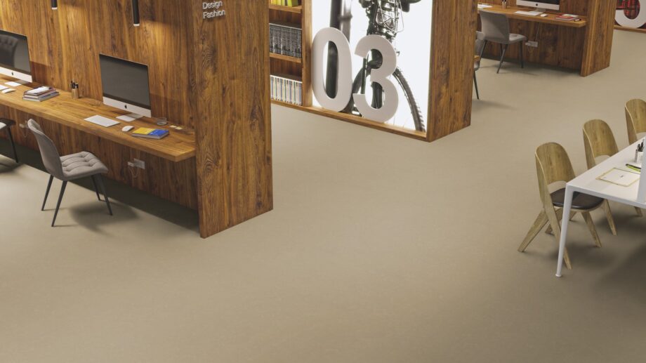 Linoleum Lino Art Urban Acoustic Plus 19 dB 0556 Mud Grey