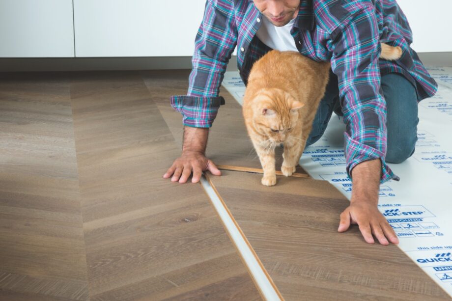 Chevron parquet oak intenso eclipse, Quick Step, oiled