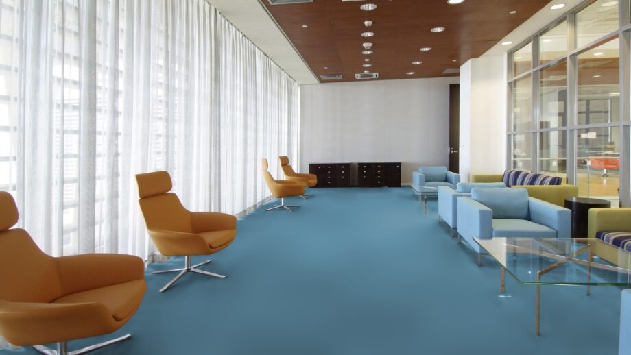 Linoleum floor Gerflor Uni Walton 0095 Spring Blue