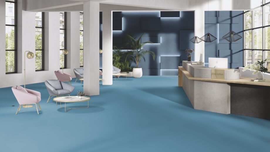 Linoleum floor Gerflor Uni Walton 0095 Spring Blue