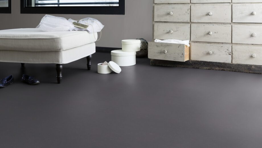 Linoleum floor Gerflor Lino Art Urban 0565 Graphite Grey