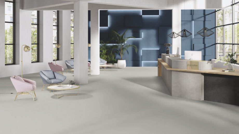 Linoleum floor Gerflor Colorette 0052 Oxid Grey – view 4 Linoleum floor Gerflor Colorette 0052 Oxid Grey – 4