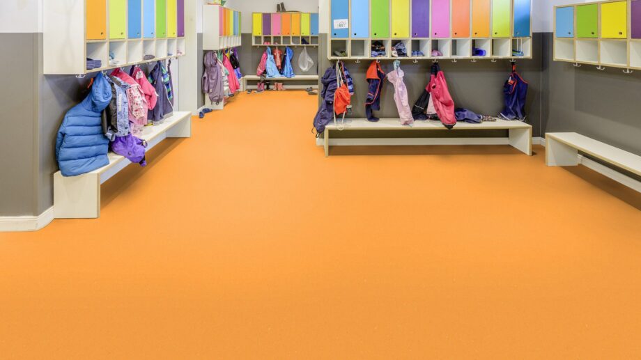 Linoleum floor Gerflor Colorette 0171 Sunrise Orange – view 3 Linoleum floor Gerflor Colorette 0171 Sunrise Orange – 3