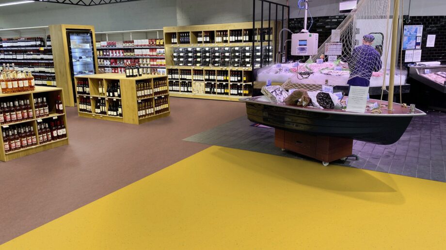 Linoleum floor Gerflor Marmorette 0003 Dark Brown – view 3 Linoleum floor Gerflor Marmorette 0003 Dark Brown – 3