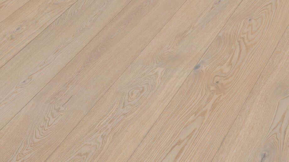 Parquet Meister Lindura Off-White oak lively, brushed, 1-strip, naturally oiled