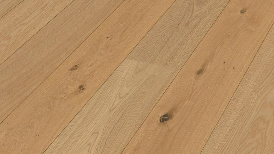 Parquet Meister Lindura Oak lively, brushed, 1-strip, matt lacquered