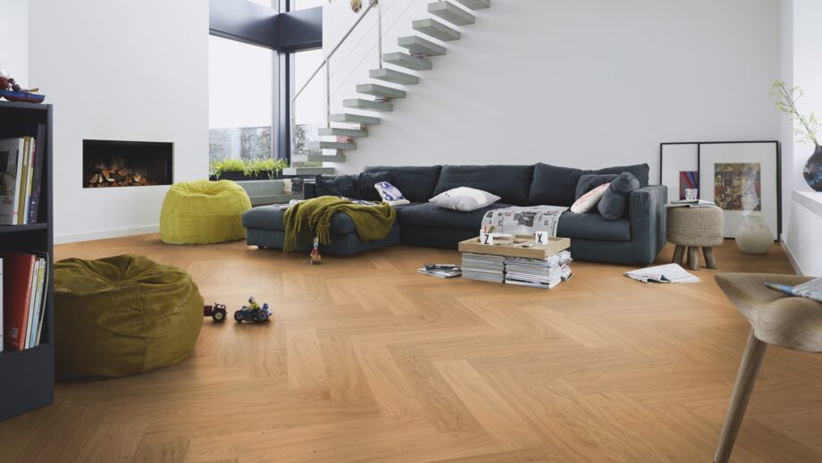 Herringbone parquet Meister PS500 Oak Harmonious brushed, matt lacquered